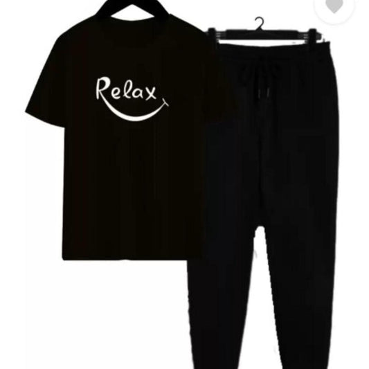 Relax Printed T-Shirt & Jogger Pants Set – Casual Loungewear