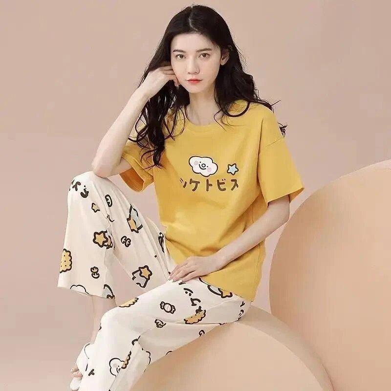 Women’s Stylish Printed Night Suit – Grey “LOVE” Design