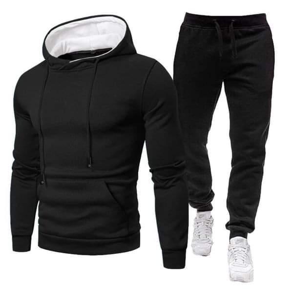 Men’s Black Hooded Tracksuit – Pullu Dhkiil Edition