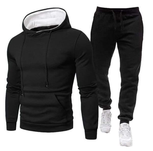 Men’s Black Hooded Tracksuit – Pullu Dhkiil Edition